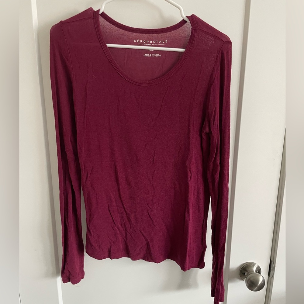 Medium Maroon Long Sleeve Aeropostale Top